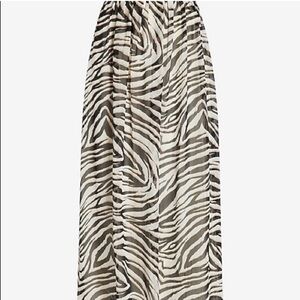Zebra Print Maxi Skirt